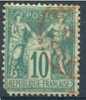 Lot N°2766  N°65, 10c Vert, Oblit Rouge, Coté 36.75 Euros - 1876-1878 Sage (Type I)