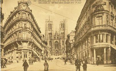 Bruxelles Brussel La Rue Et L´église Ste. Gudule - Lanen, Boulevards