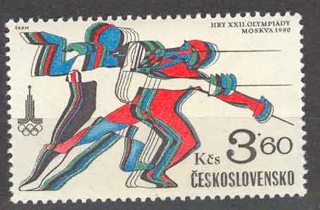 Tchéchoslovaquie. Jeux Olympiques Moscou 1980. Escrime. FENCING FECHTEN SCHERMA SCHERMEN ESGRIMA - Scherma