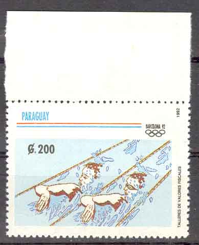 Paraguay. Jeux Olympiques Barcelone 1992. Natation POOL SWIMMING - Swimming