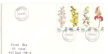 RSA 1981 Unoff. FDC Orchids Mint #1363 - FDC