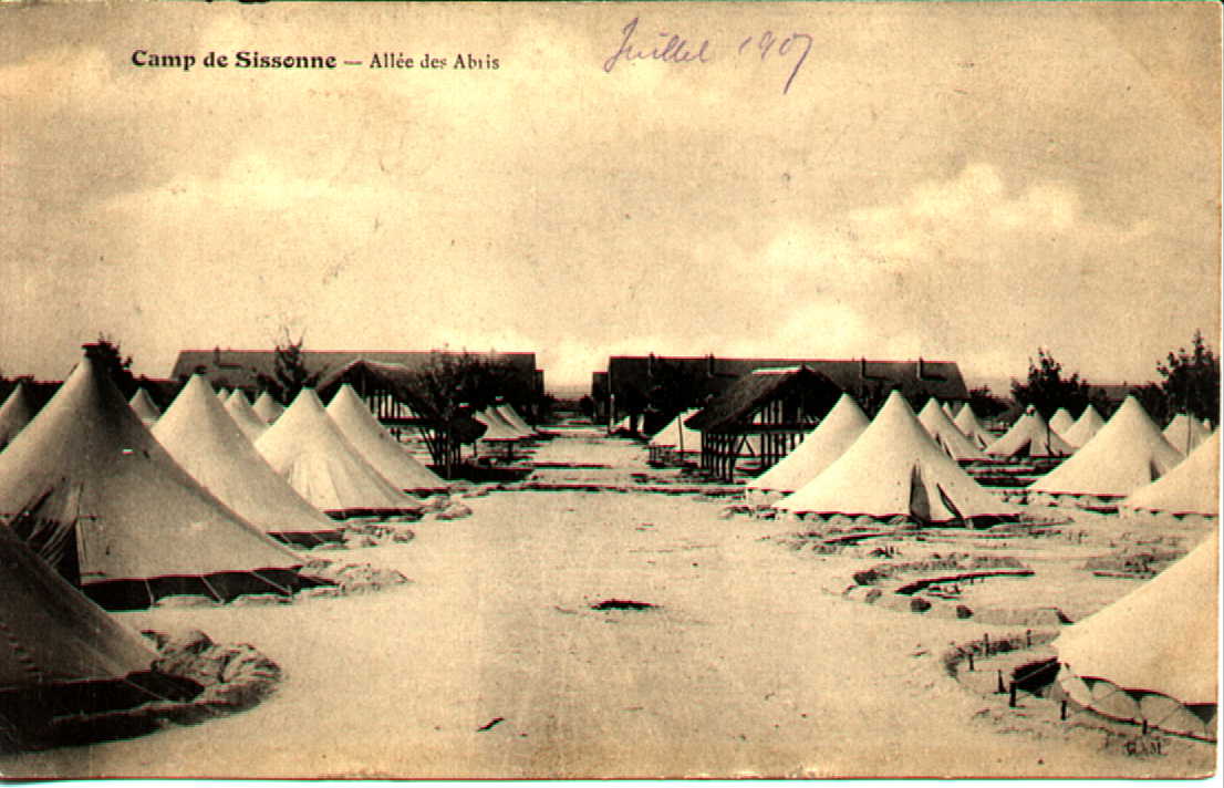 Camp De SISSONNE Allees Des Abris - Sissonne