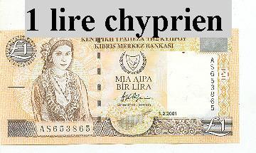 Billet De Chypre  1 Lire Chyprien  2001 - Zypern