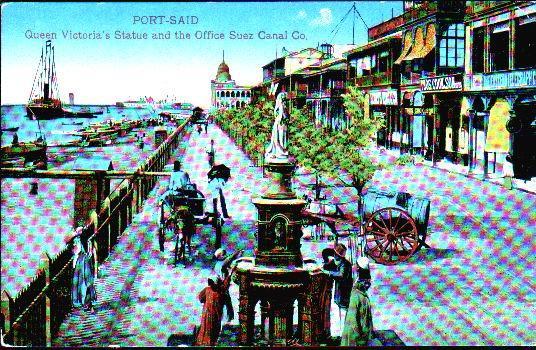 PC **PORT SAID QUEEN VICTORIA`S STATUE AND THE OFFICE SUEZ CANAL CO.,MINT,PH.N.0144,old - Other & Unclassified