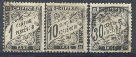 Lot N°2783   Taxes  Françaises, N°10-15-18-29, Coté 8 Euros - 1859-1959 Gebraucht