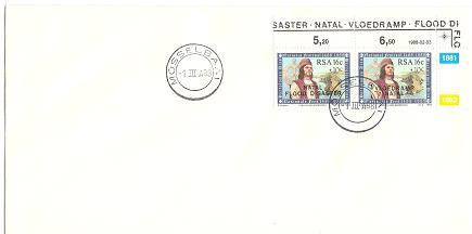 RSA 1988 Unofficial Enveloppe Flood Disaster Mint #1378 - Brieven En Documenten