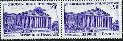 59° CONF. UNION INTERPARLAMENTAIRE ** - TIMBRE MACULE DANS PAIRE HORIZ. N° 1688 ** - Unused Stamps