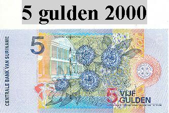 Billet De Surinam  5 Gulden 2000 - Surinam