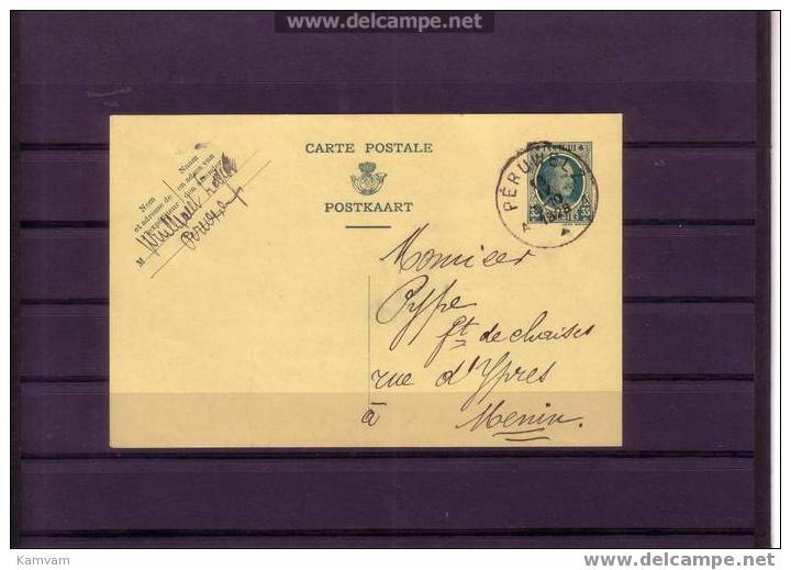 Carte Postale Postkaart PERUWELZ Houyoux - 1922-1927 Houyoux