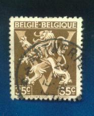 Belgique 1945 Y Et T N 677a Obl. Lion Heraldique - Usati