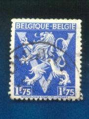 Belgique 1945 Y Et T N 683 Obl. Lion Heraldique Expl1 - Usati