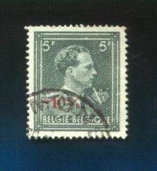 Belgique 1946 Y Et T  N° 724 Obl Roi Léopold III  Surgargé -10% Expl 2 - Gebraucht