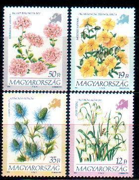 Hungary 4  Mint Stamps With Flowers . - Autres & Non Classés