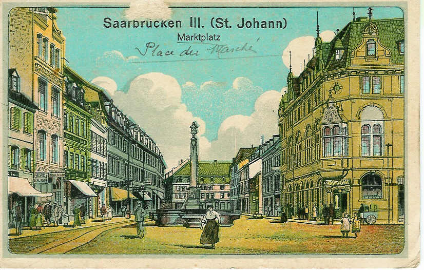 SAARBRUCKEN   Markplatz    Carte écrite - Saarbruecken