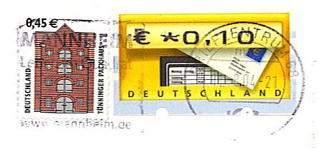 Allemagne : Lettre Avec Affranchissement Mixte TP Et Vignette De Distributeur. Superbe ! - Timbres De Distributeurs [ATM]