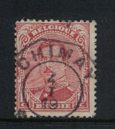 138 Met Telegraafstempel  CHIMAY - 1915-1920 Alberto I