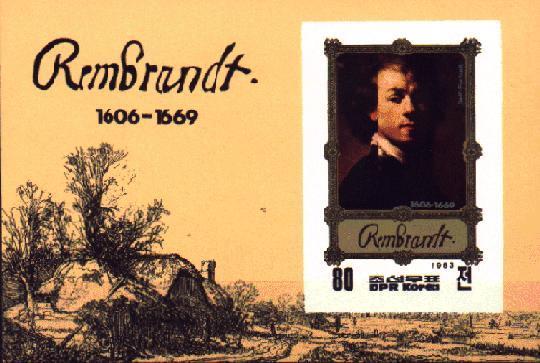 COREE DU NORD 1983 TABLEAUX DE REMBRANDT YT BF DU 1741 MICHEL BL 137 NON DENTELE ** - Rembrandt