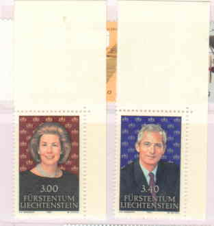 1991 LIECHTENSTEIN KING AND WIFE 2V FURST HANS-ADAM II UND FURSTIN MARIE VON - Nuovi