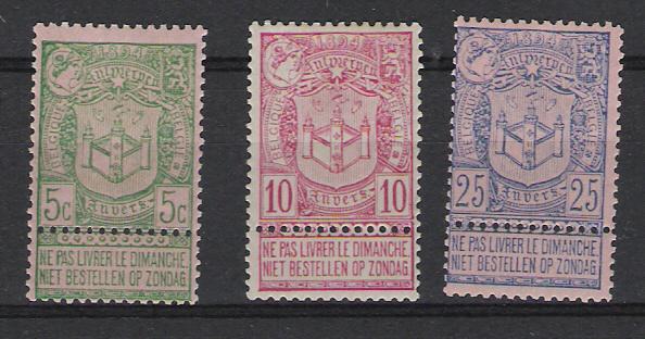 Belgie OCB 68 / 70 (*) - 1894-1896 Expositions