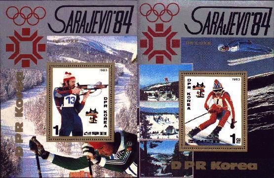 COREE DU NORD 1983 J.O. SARAJEVO YT BF DU - MICHEL BL 166/171  DENTELE ** - Winter 1984: Sarajevo