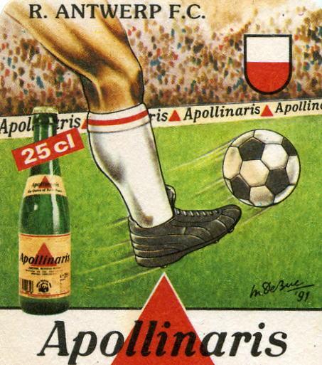 APOLLINARIS -  Natural Sparkling   Mineral Water - R. Charleroi S.C. - K.S.K. Beveren - R. Antwerp F.C. - Other & Unclassified