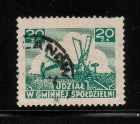 POLAND AGRICULTURAL COMMUNE 20GR REVENUE FU - Revenue Stamps