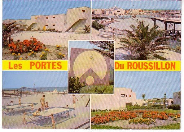 CARTE POSTALE DE PORT BARCARES - VILLAGE DE VACANCES - PORTE DU ROUSILLON - Port Barcares