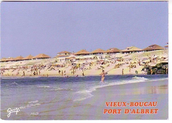 CARTE POSTALE DE VIEUX BOUCAU - PORT D'ALBRET - LA PLAGE DE L'OCEAN - Vieux Boucau