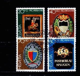 Suisse Pro Patria 1981- Yv.no.1128/31 Obliteres - Usati