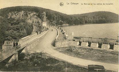 La Gileppe Le Barrage Et Les Vannes Du Trop-plein -g5- - Gileppe (Stuwdam)