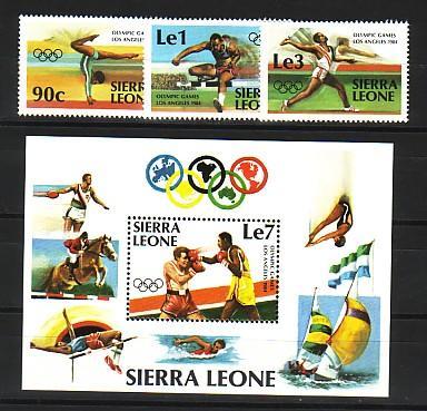 SIERRA LEONE  OLYMPIC GAMES  1984  3v.+S/S - MNH - Ete 1984: Los Angeles