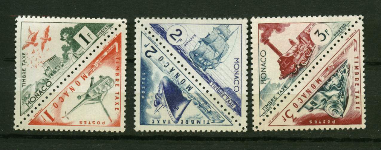 Monaco**. Taxe N° 39A à 55 - Moyens De Transport. - Postage Due