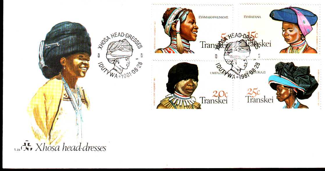 Transkei 1981 Fdc Xhoda Head-dresses Coiffure Chapeau - Textile