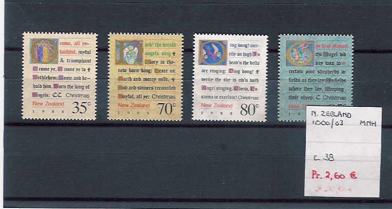 Nieuw-Zeeland Yv. 1000/03 Postfris/neuf/MNH - Nuovi