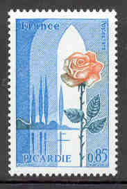 TIMBRE MNH FRANCE PICARDIE ROSA ROSE - Roses