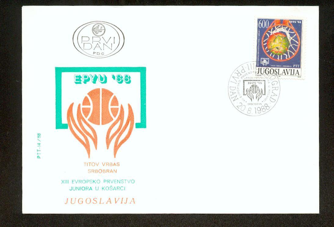 Basket Yougoslavie Fdc - Basket-ball