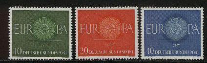 GERMANY 1960 Europa MNH 337-339 # 1802 - Unused Stamps