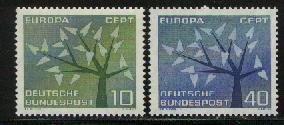 GERMANY 1962 Europa MNH 383-384 # 1824 - Unused Stamps