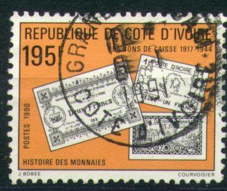 #2199 - Côte D'Ivoire/Histoire Des Monnaies Yvert 842 Obl - Sonstige & Ohne Zuordnung