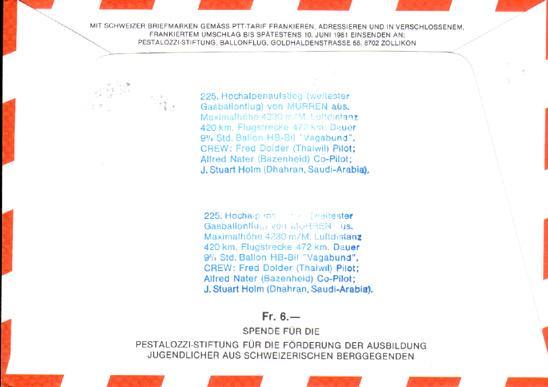 Lot 38: Lettre Recommandée Avec Série Pro Juvente 1980, Traversée Des Alpes Avec Diverses Oblitérations - Montgolfier