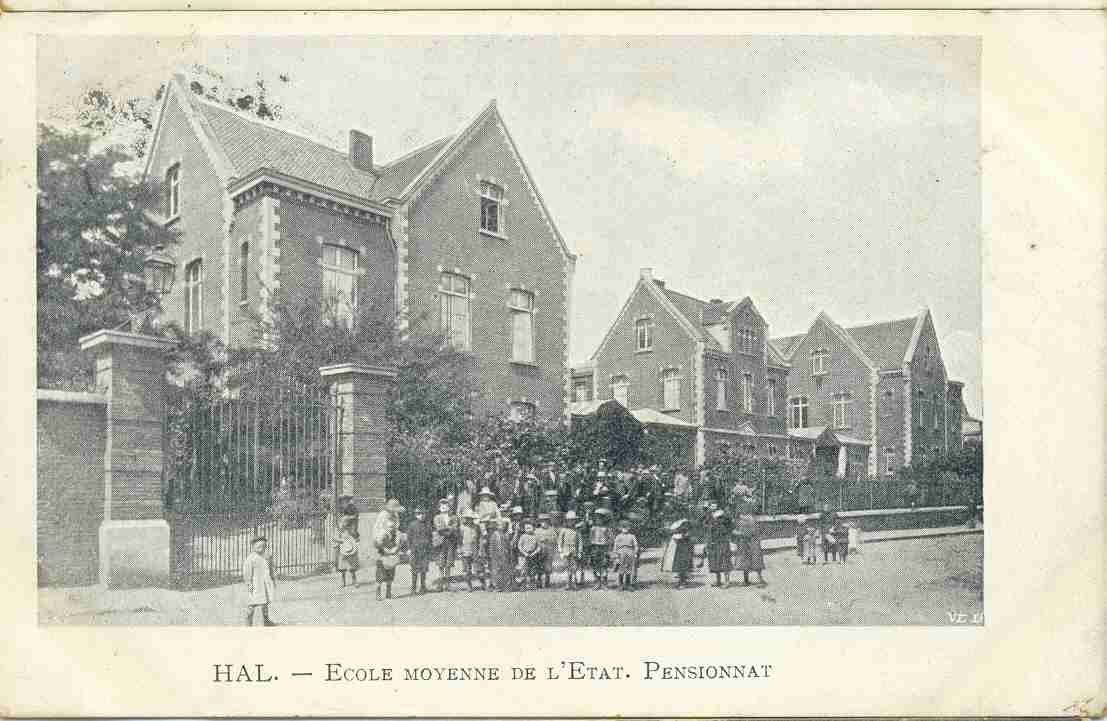 Hal, Ecole Moyenne De L´etat, 1903, Ocb Nr 53, Stempel Hal - Halle