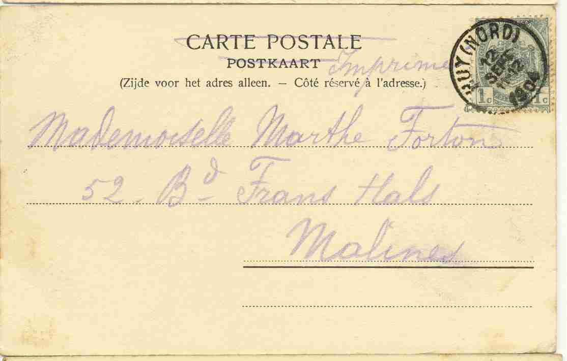 Huy , Chateau De Modave, 1904, Ocb Nr 53, Stempel Huy Nord, Nels - Huy