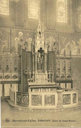 Maredsous Eglise Abbatiale Autel De Saint-Benoit - Anhée