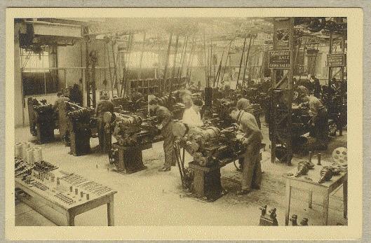 AU DOS DE LA CARTE : ECOLE PROFESSIONNELLE ATELIER DE TOURNAGE DE REIMS - Industrie