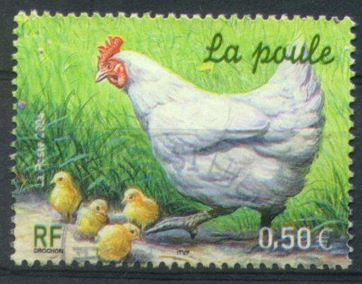 #2345 - France/Poule Et Poussins Obl - Gallinacées & Faisans