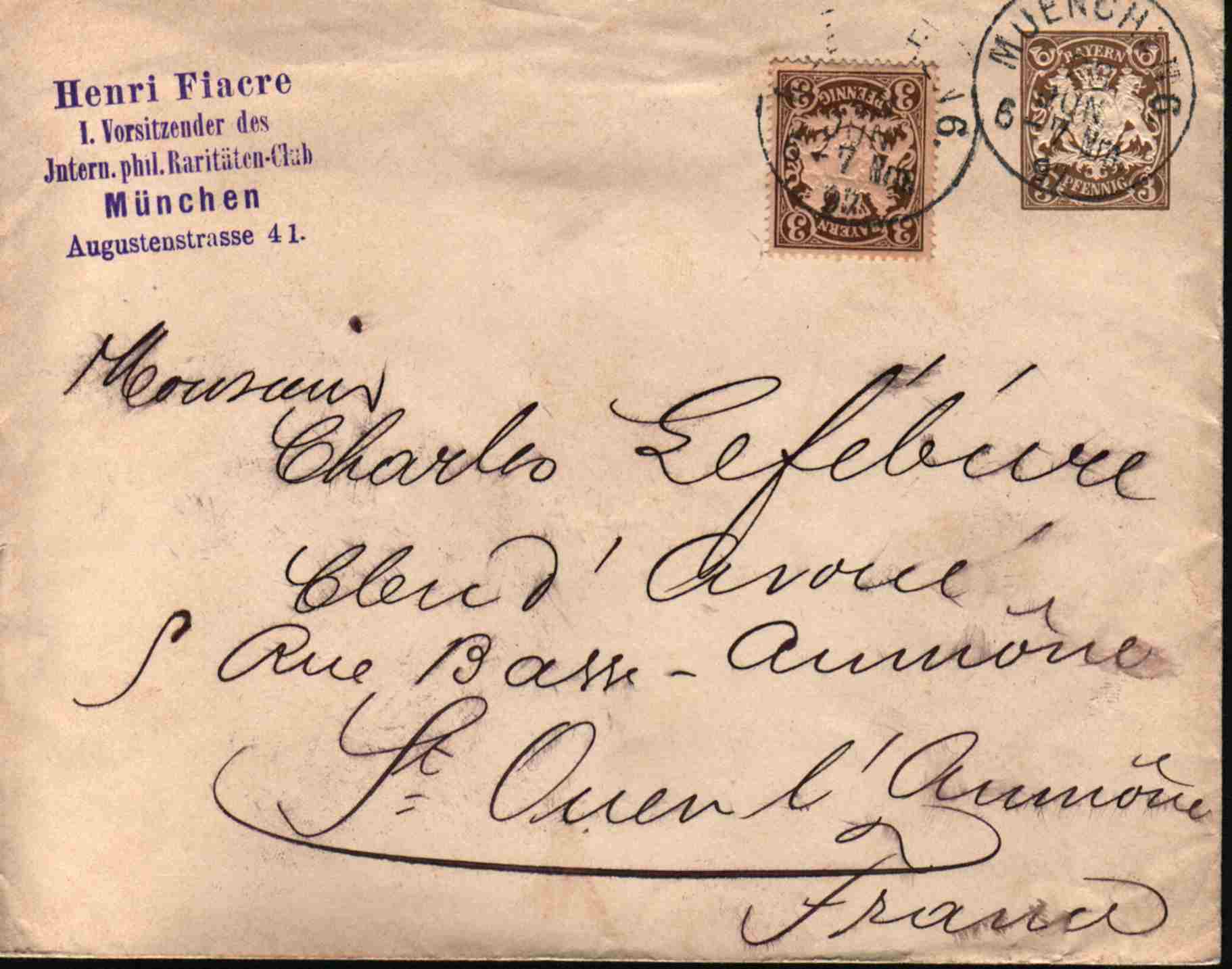 3 Entiers Postaux Et Une Enveloppe Entier. Bayern Et Reich. - Interi Postali