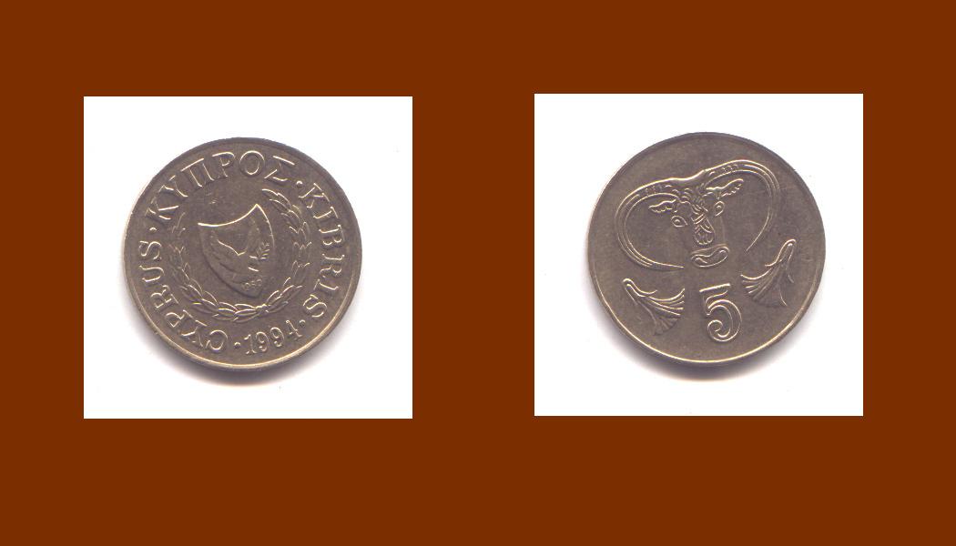 5 CENTS 1994 - Cyprus