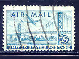USA, Airmail Yvert No 38 - 2a. 1941-1960 Oblitérés