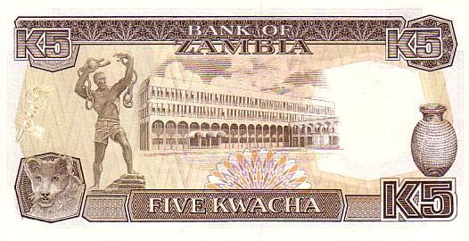 ZAMBIE   5 Kwacha   Non Daté (1989)    Pick 30a  Signature 8    ***** BILLET  NEUF***** - Zambie