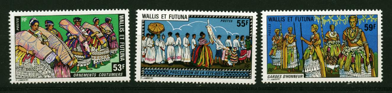 Wallis Et Futuna.**  N° 221 à 223 - Coutumes Et Traditions - Other & Unclassified